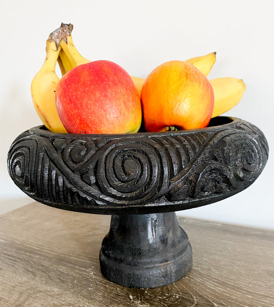 Dulang Pedestal Bowl- Black